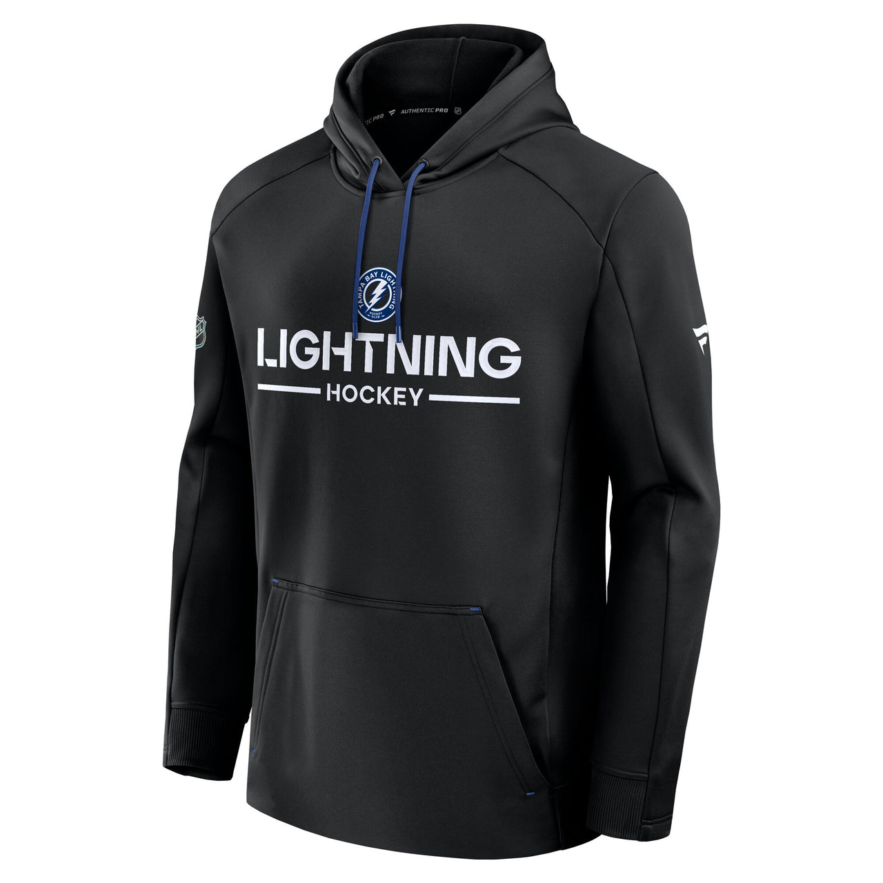 Men's Tampa Bay Lightning Fanatics Third Jersey Authentic Pro Locker Room Black Pullover Fleece Hoodie