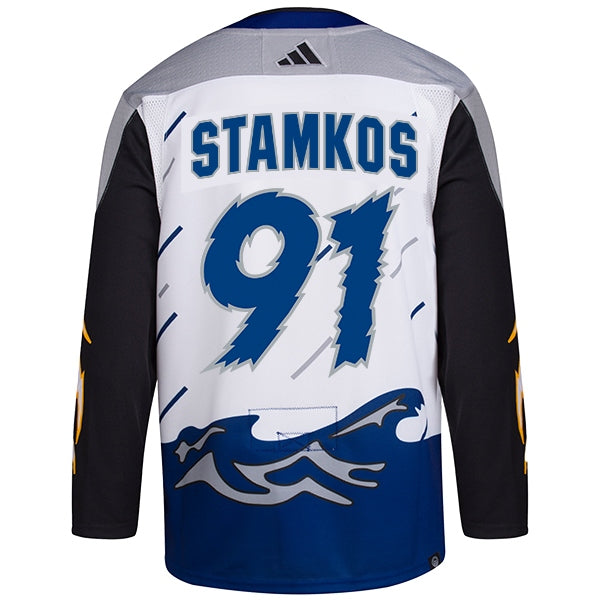 #91 STAMKOS adidas Reverse Retro Lightning Jersey with Authentic Lettering