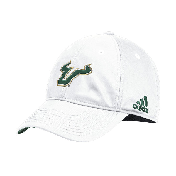 Men's USF Bulls adidas Adjustable White Flex-Fit Hat