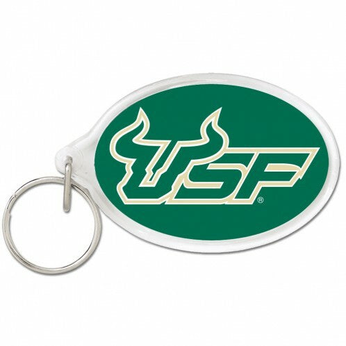 USF Bulls Oval Acrylic Key Ring