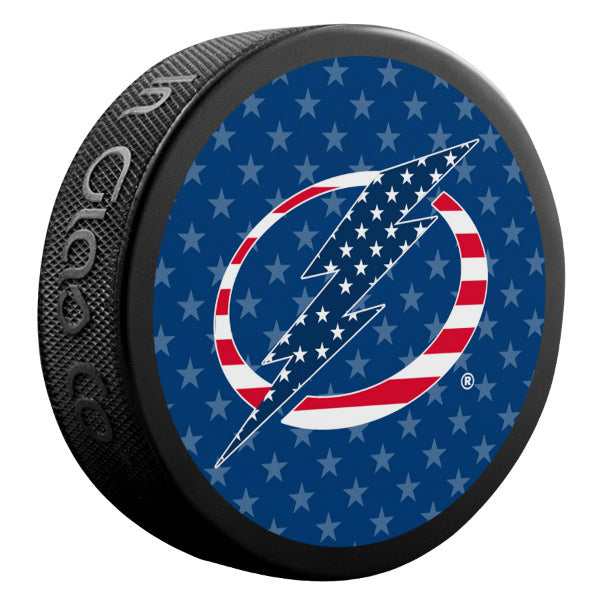 Tampa Bay Lightning American Flag Logo Limited Edition Puck