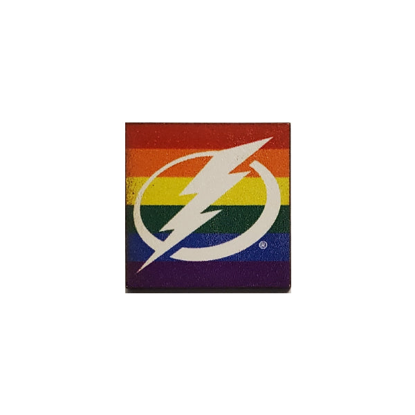 Tampa Bay Lightning Pride Recycled Wood Lapel Pin