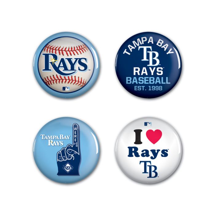 Tampa Bay Rays Button 4 Pack