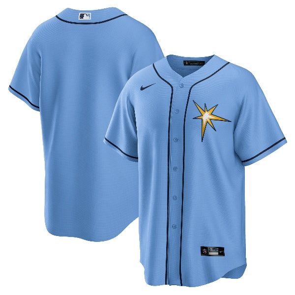 Nike Stock Vapor Select Baseball Jersey Men's Small Light Blue Tampa  Bay Rays