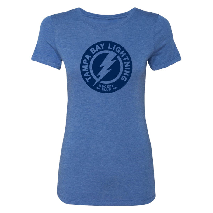 Women's Tampa Bay Lightning Tri-blend Shoulder Patch Logo Tee
