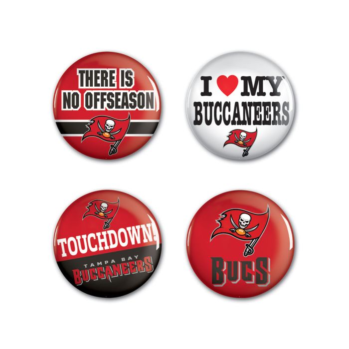 Tampa Bay Buccaneers Button 4 Pack