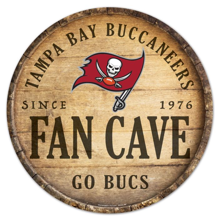 Tampa Bay Buccaneers Round Fan Cave Sign