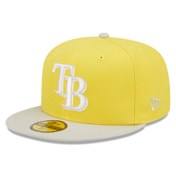 Tampa Bay Rays New Era Two-Tone Yellow 59FIFTY Fitted Hat Yellow / 7 1/2
