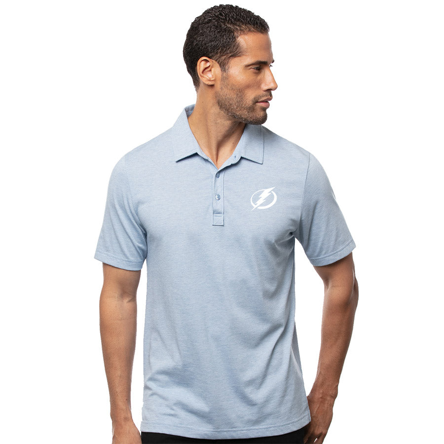 Men's Tampa Bay Lightning TravisMathew Heather Light Blue Zinna Polo