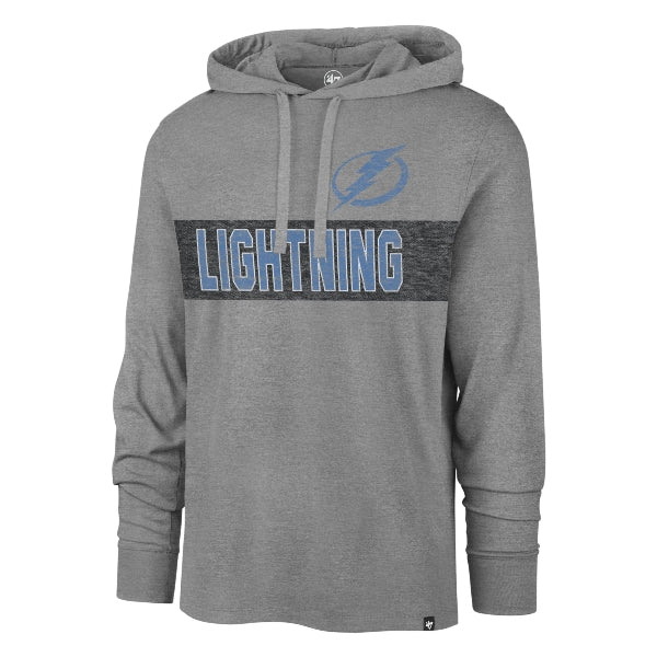 Men's Tampa Bay Lighting '47 Long Sleeve Hooded Grey Franklin Tee