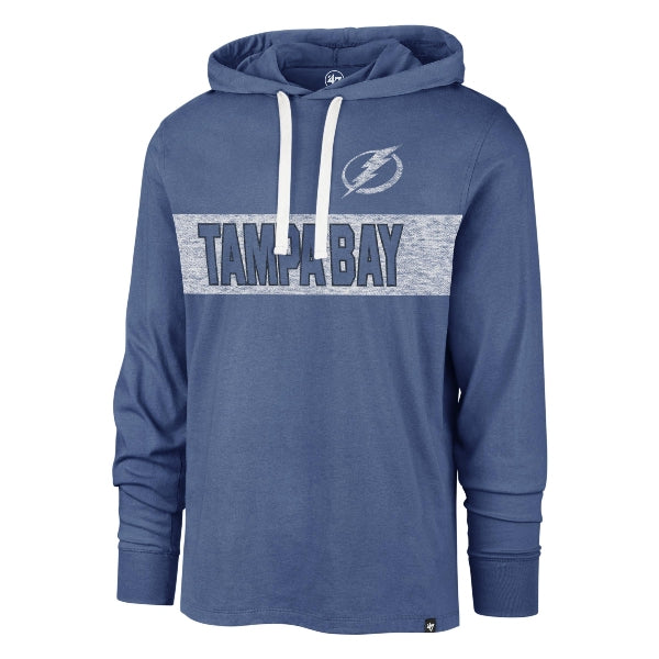 Men's Tampa Bay Lightning '47 Blue Stripe Franklin Hooded Long Sleeve Tee