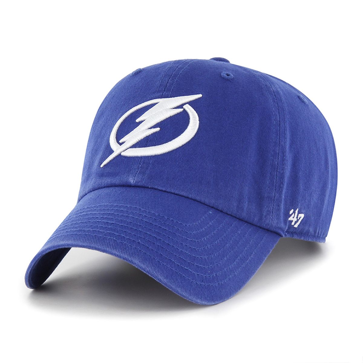 Tampa Bay Lightning '47 Adjustable Blue Clean Up Hat with American Flag Patch