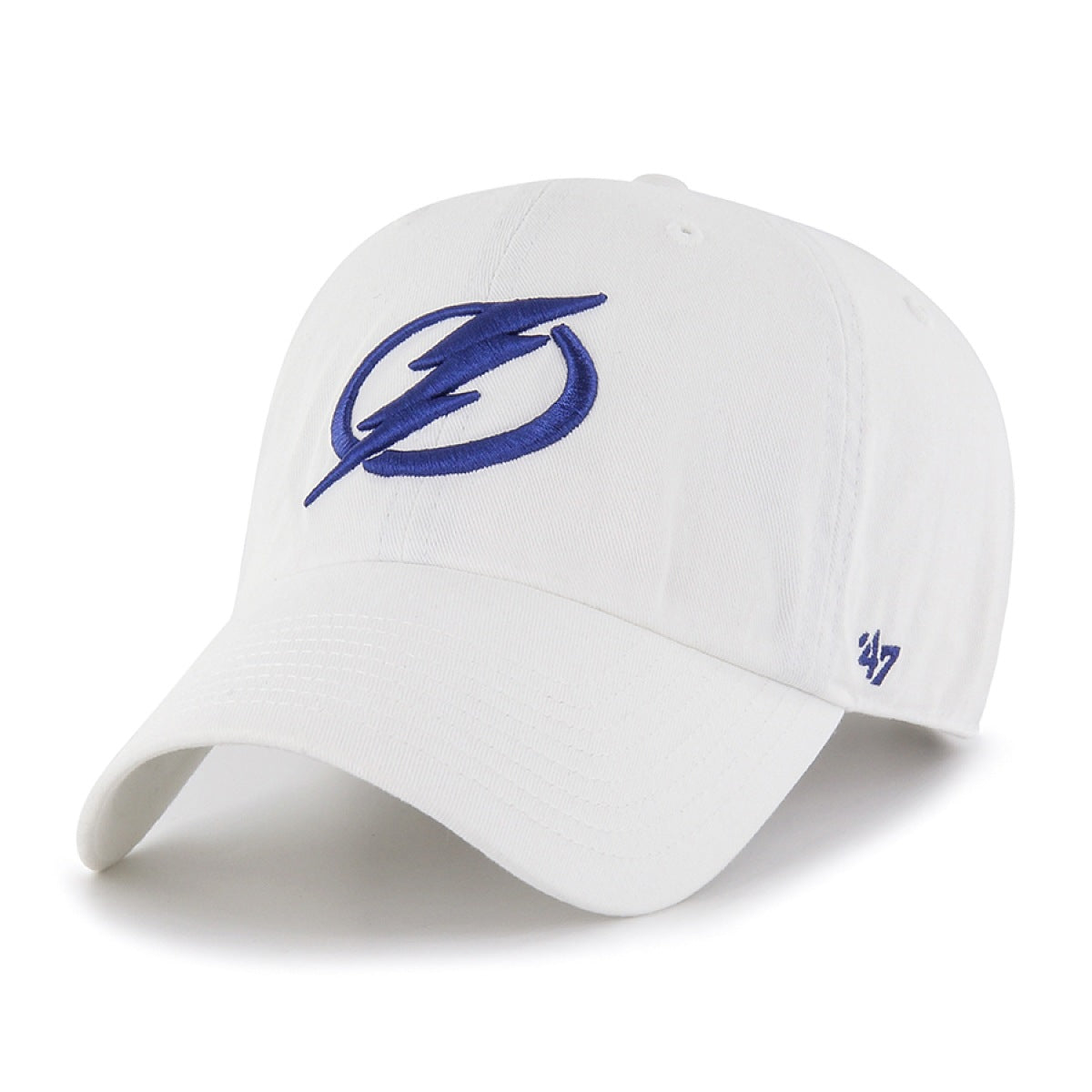 Tampa Bay Lightning '47 Adjustable White Clean Up Hat with American Flag Patch