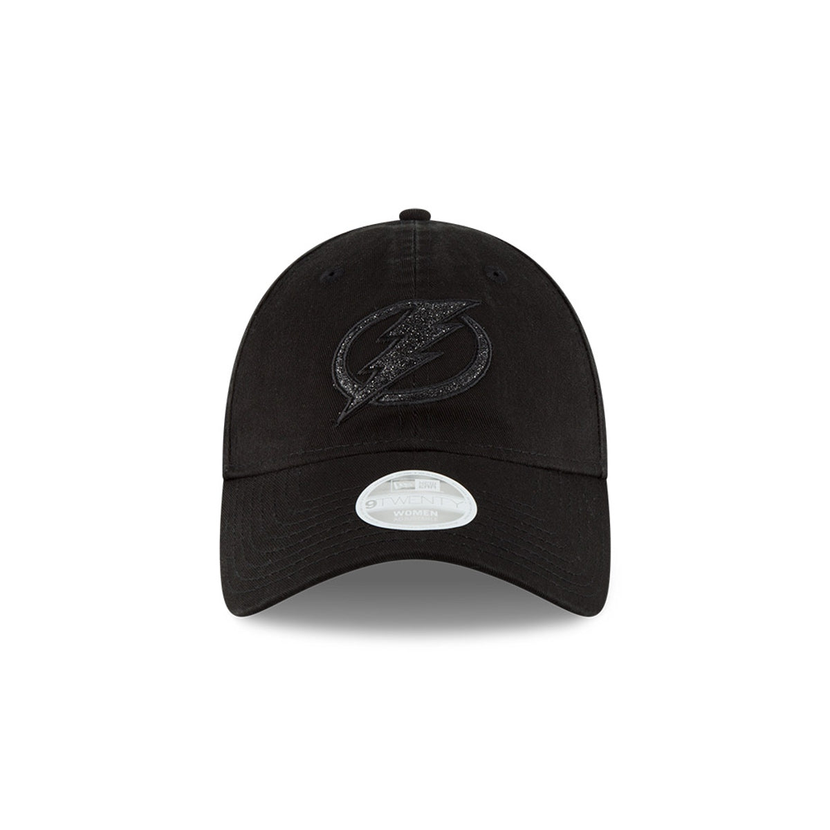 Women's Tampa Bay Lightning New Era 9Twenty Black Team Glisten Adjustable Hat