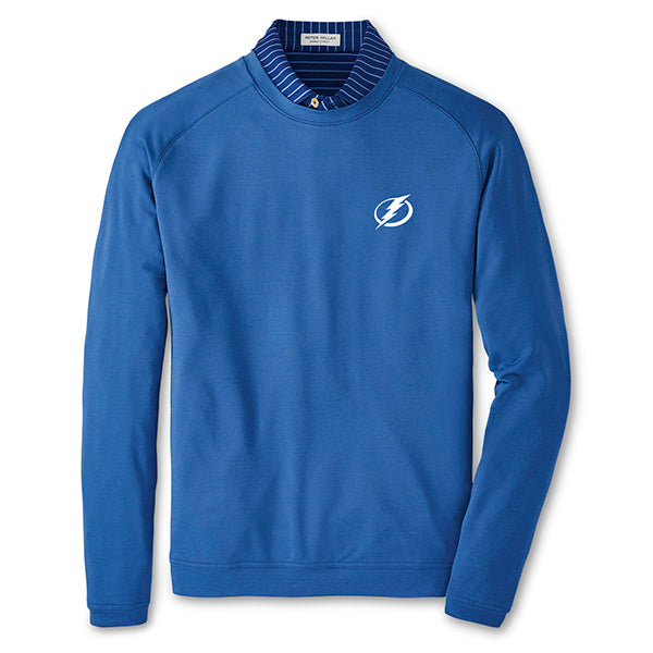 Men's Lightning Peter Millar Crown Sport Cradle Performance Crewneck Pullover