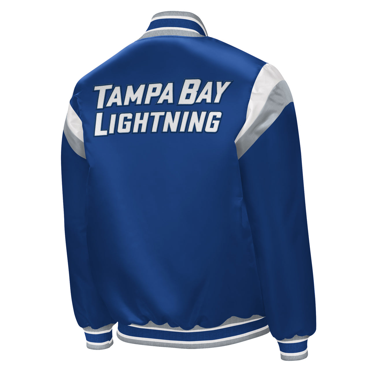 Men's Tampa Bay Lightning Starter Shut Out Satin Varsity Jacket