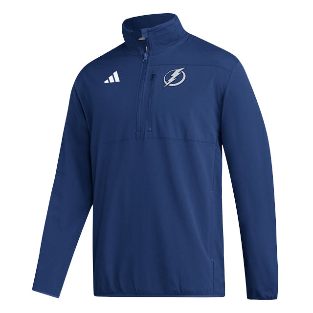 Men's adidas Blue Tampa Bay Lightning Authentic Pro Quarter-Zip Jacket Men's adidas Blue Tampa Bay Lightning Authentic Pro Quarter-Zip Jacket