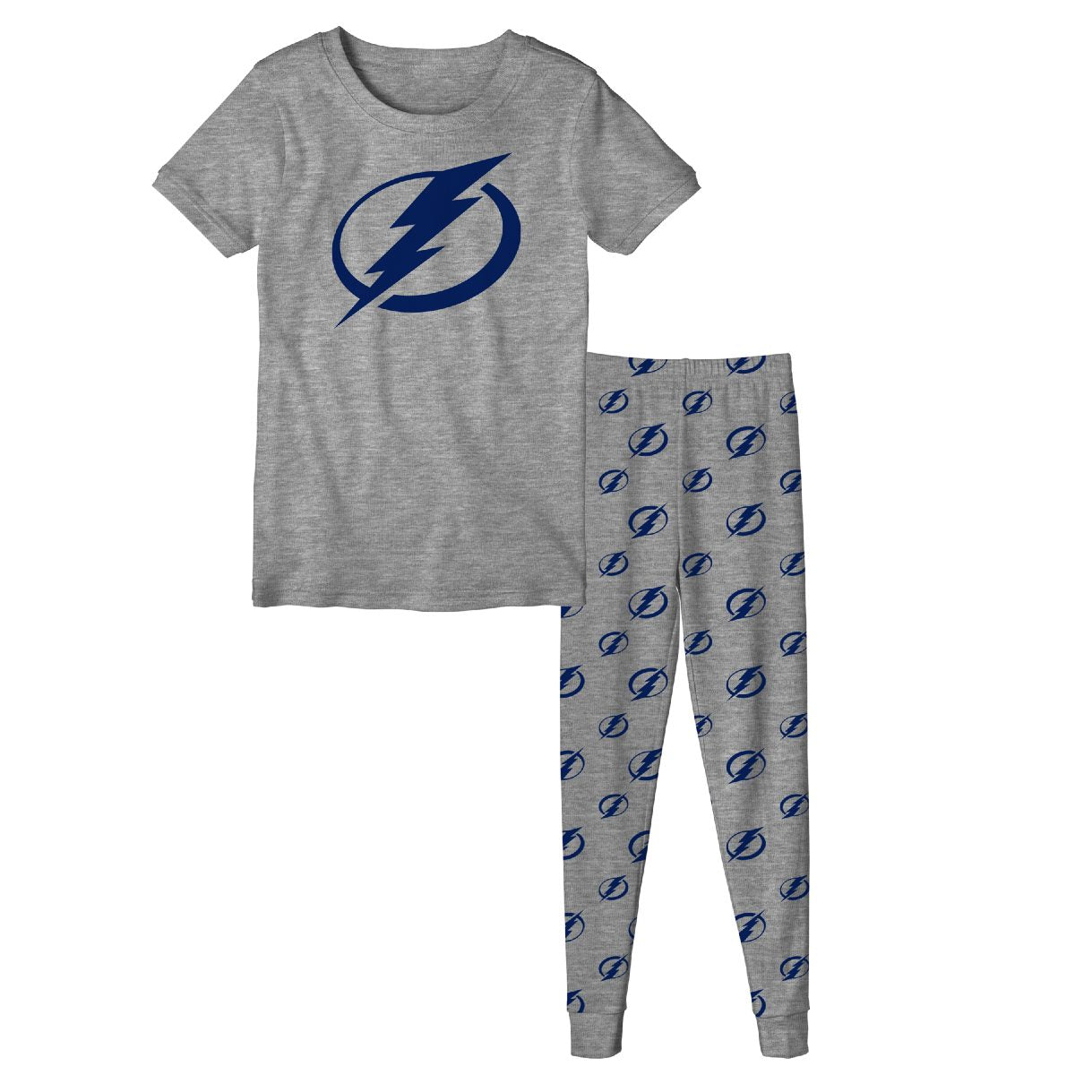 Youth Child Tampa Bay Lightning Short Sleeve and Pant Sleep Set