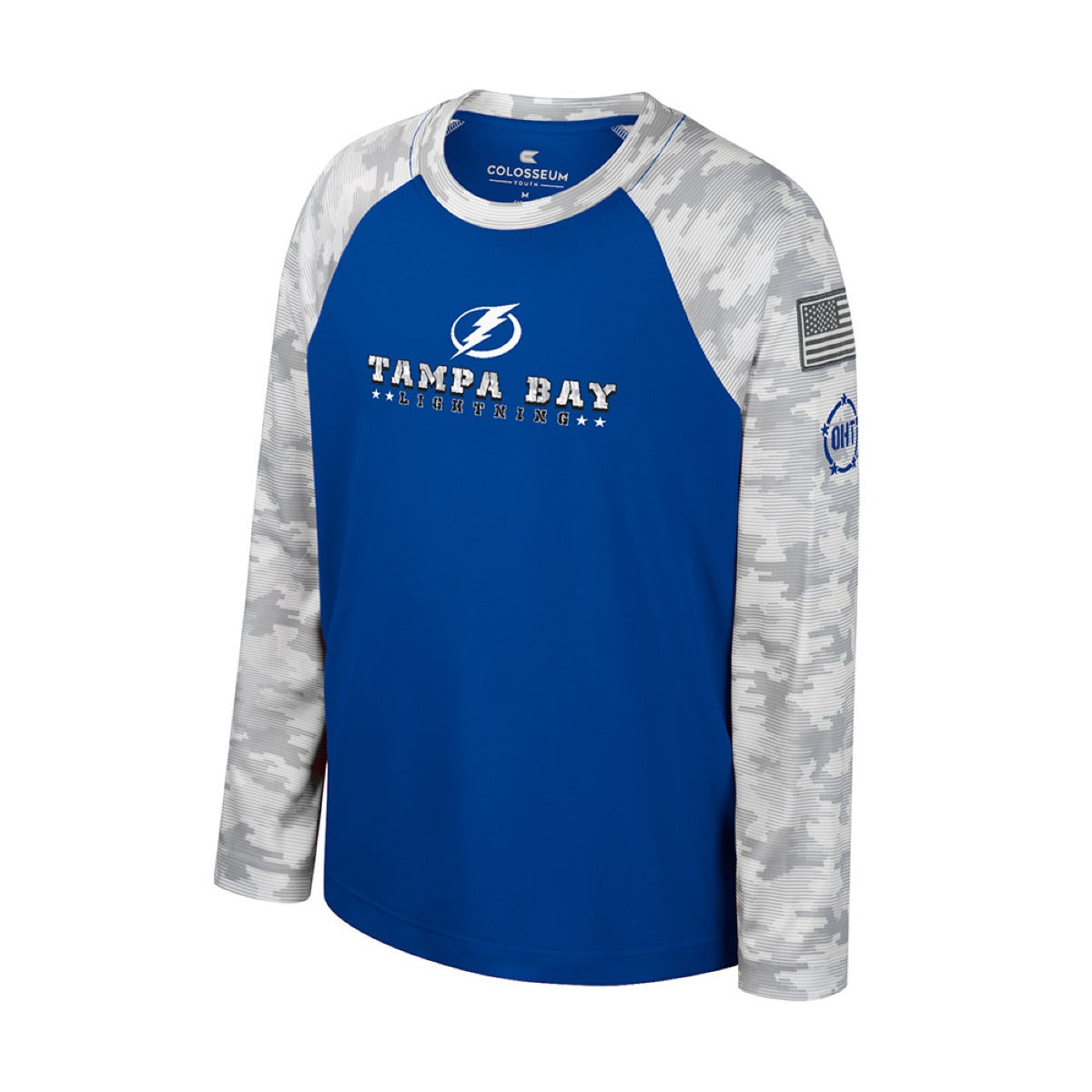 Youth Tampa Bay Lightning Military Appreciation Performance OHT Long Sleeve Tee