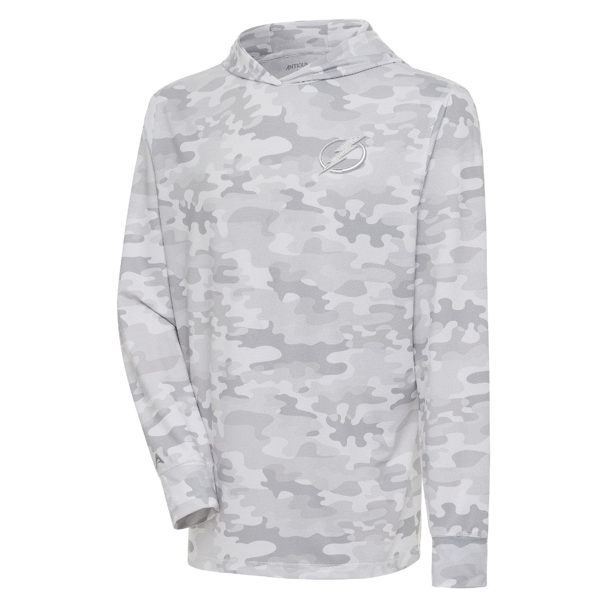 Men's Tampa Bay Lightning Antigua Sector Grey Camo Long Sleeve Hoodie