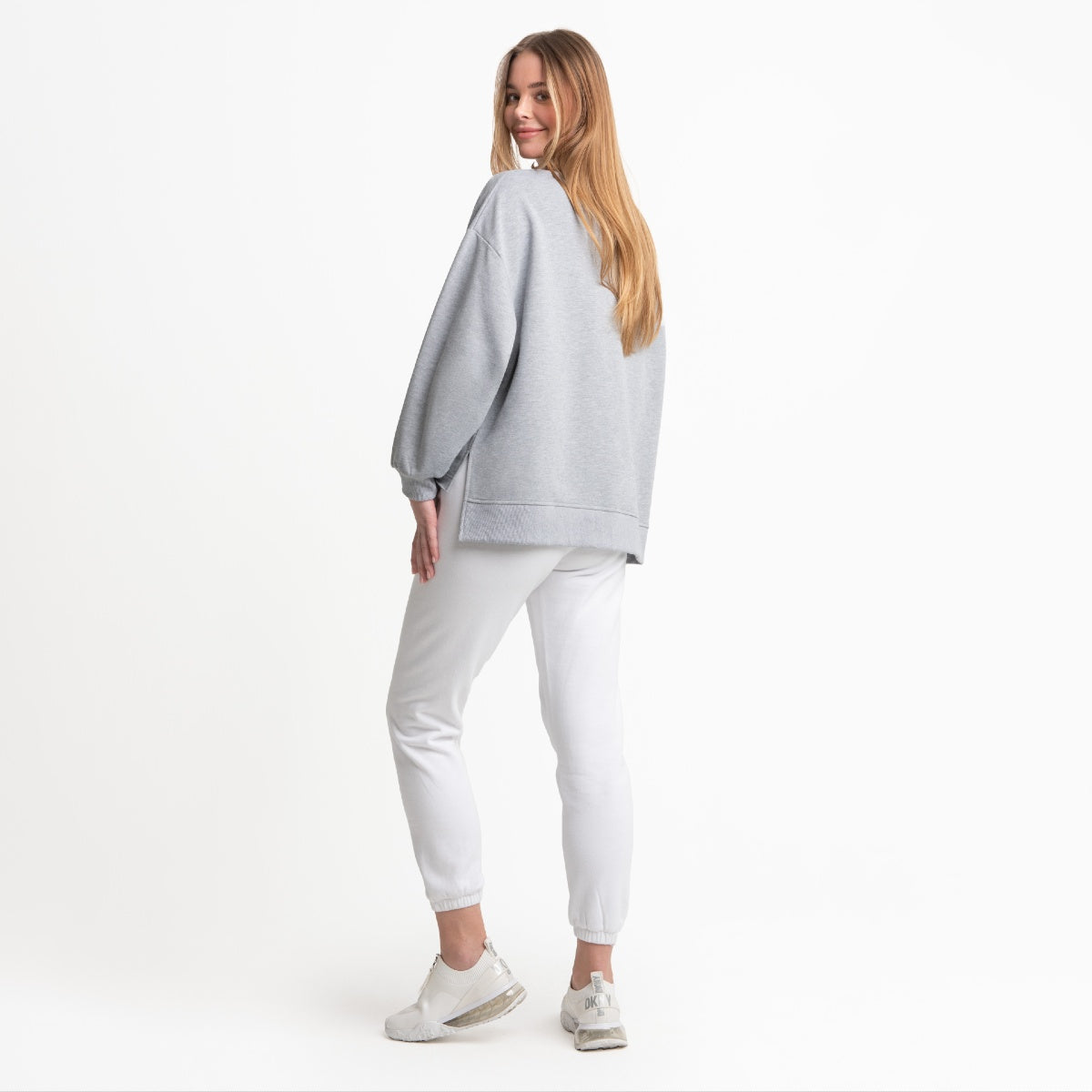 Women's Tampa Bay Lightning DKNY Sequin Embroidered Pullover Sweatshirt