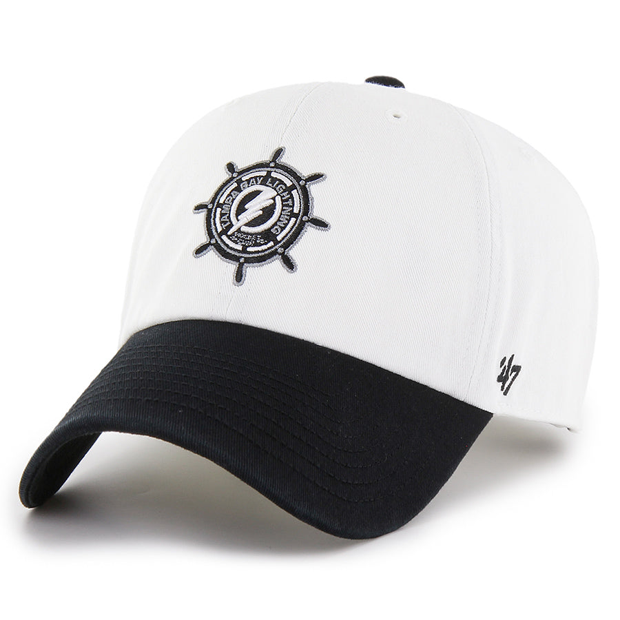 Tampa Bay Lightning '47 Gasparilla Ship Wheel Logo Adjustable Two Tone Clean Up Hat