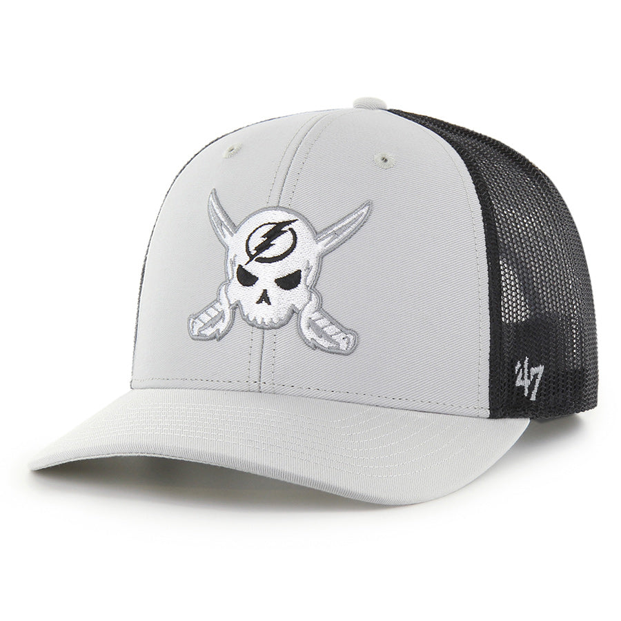 Tampa Bay Lightning '47 Gasparilla Adjustable Grey Trucker Hat