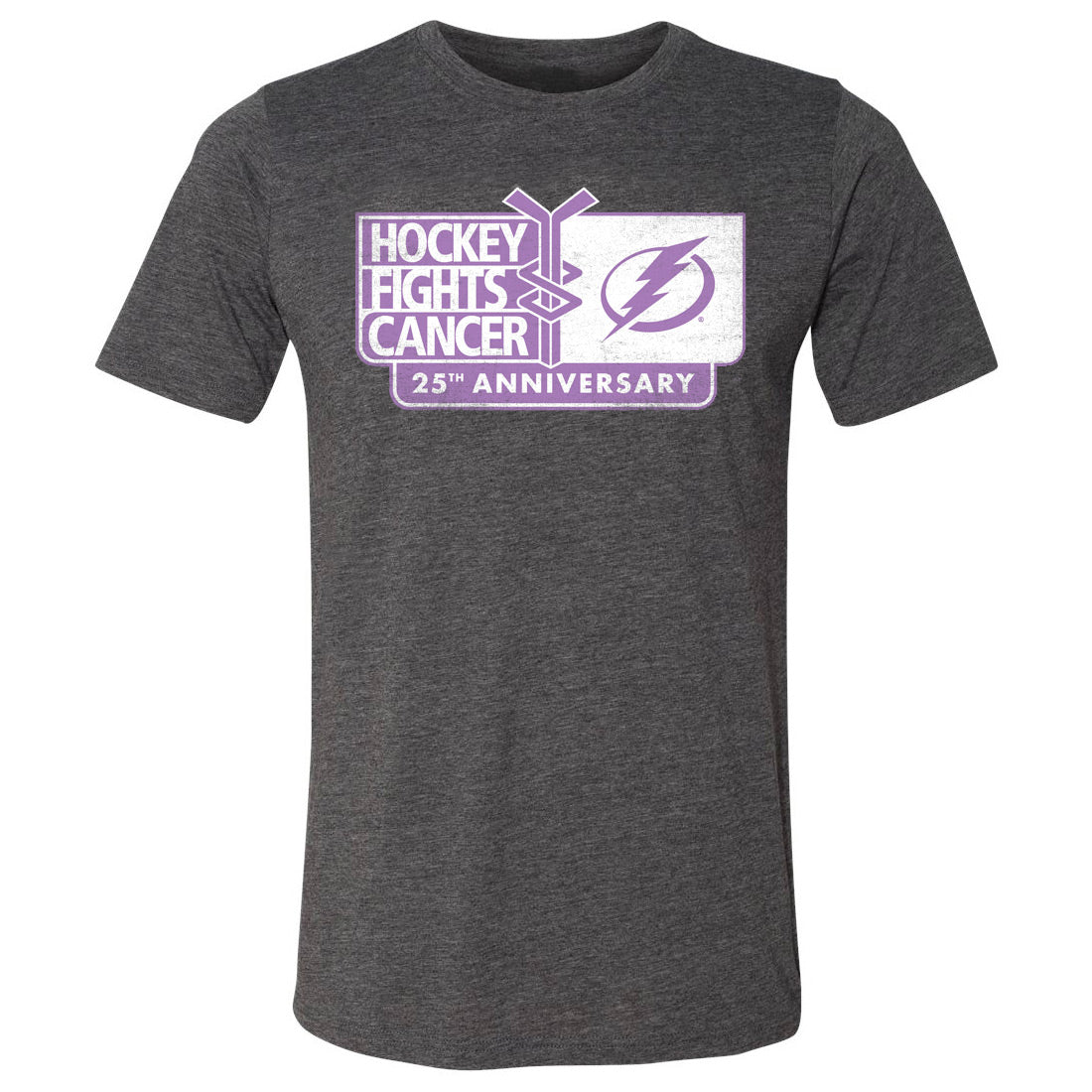 Tampa Bay Lightning 25th Anniversary Hockey Fights Cancer Tee