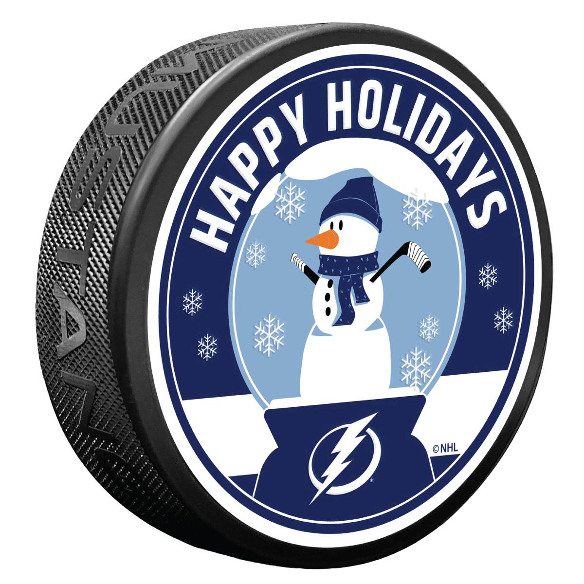 Tampa Bay Lightning Limited Edition 3D Textured Happy Holidays Puck