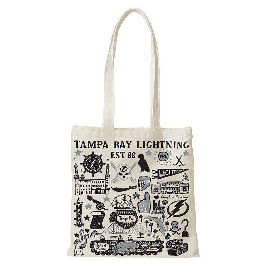 Tampa Bay Lightning Gasparilla Julia Gash Canvas Tote Bag