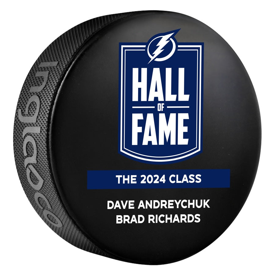 Tampa Bay Lightning Hall of Fame 2024 Class Souvenir Puck