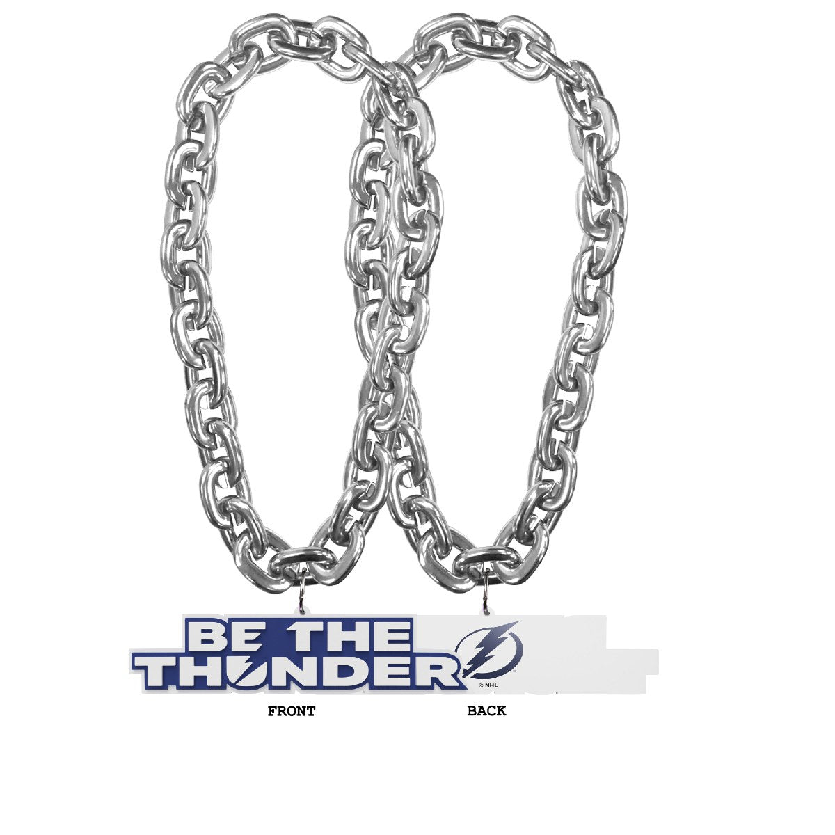 Tampa Bay Lightning Be the Thunder Silver Fan Chain