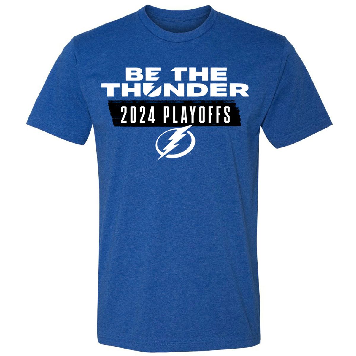 Men s Tampa Bay Lightning 2024 Playoffs Be The Thunder Tee