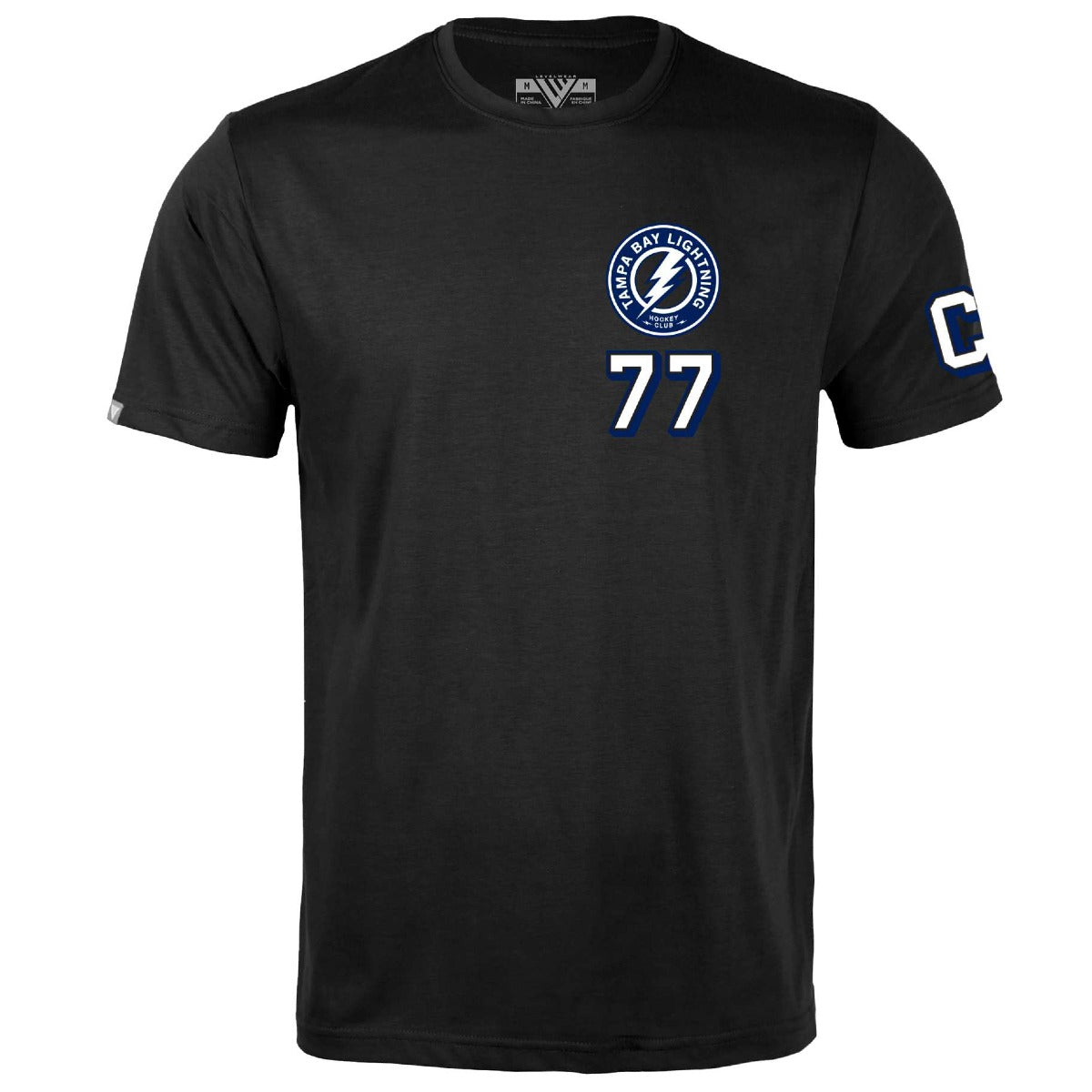 Tampa Bay Lightning Levelwear Victor Hedman Name & Number Black Tee