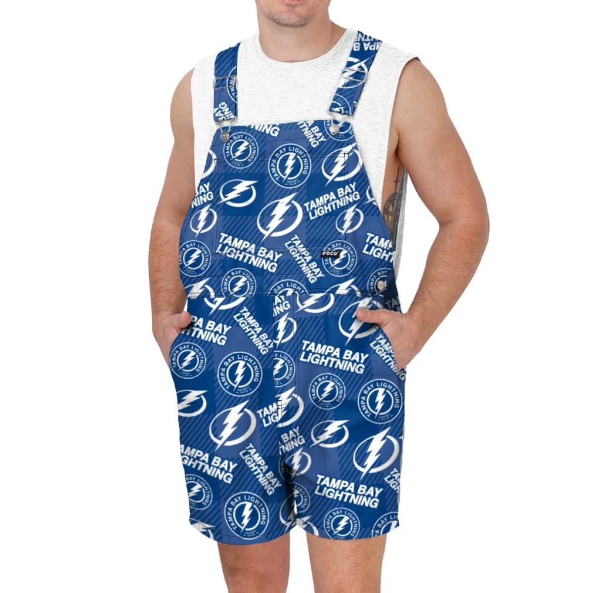 Tampa  Bay Lightning Printed Shorts Overalls