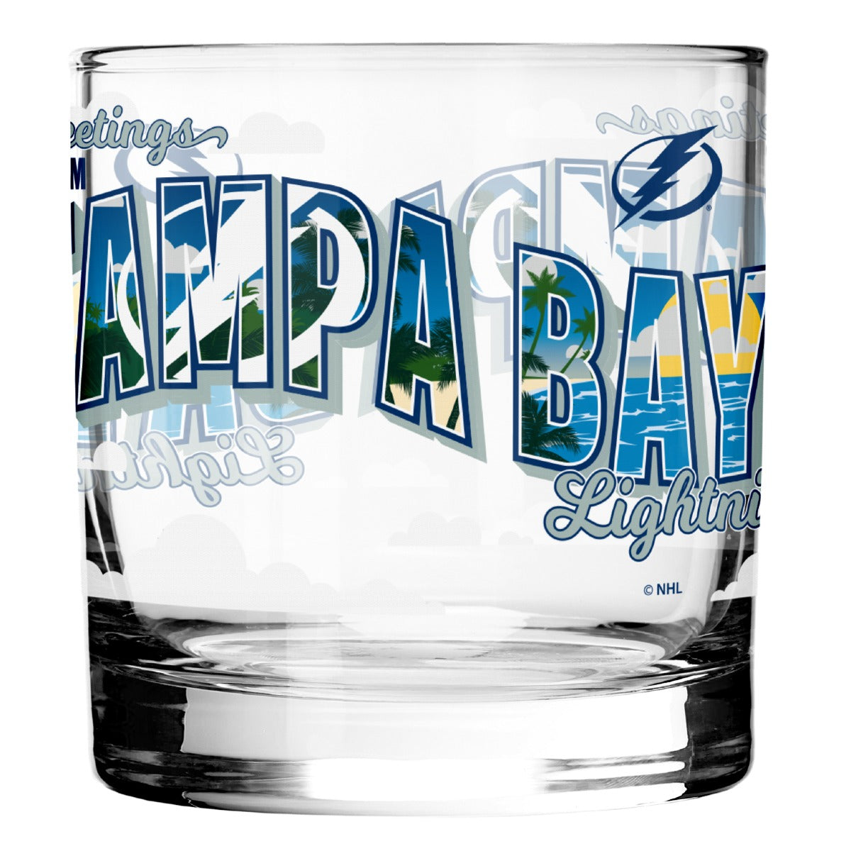 Tampa Bay Lightning Greetings From Tampa Bay 10-oz. Rocks Glass