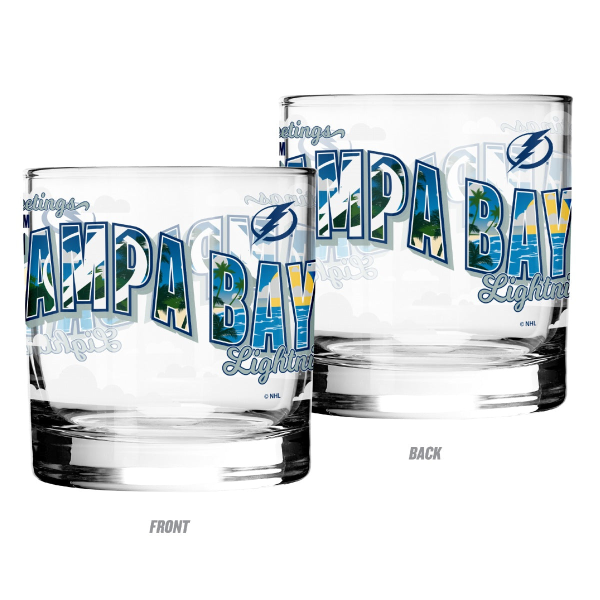 Tampa Bay Lightning Greetings From Tampa Bay 10-oz. Rocks Glass