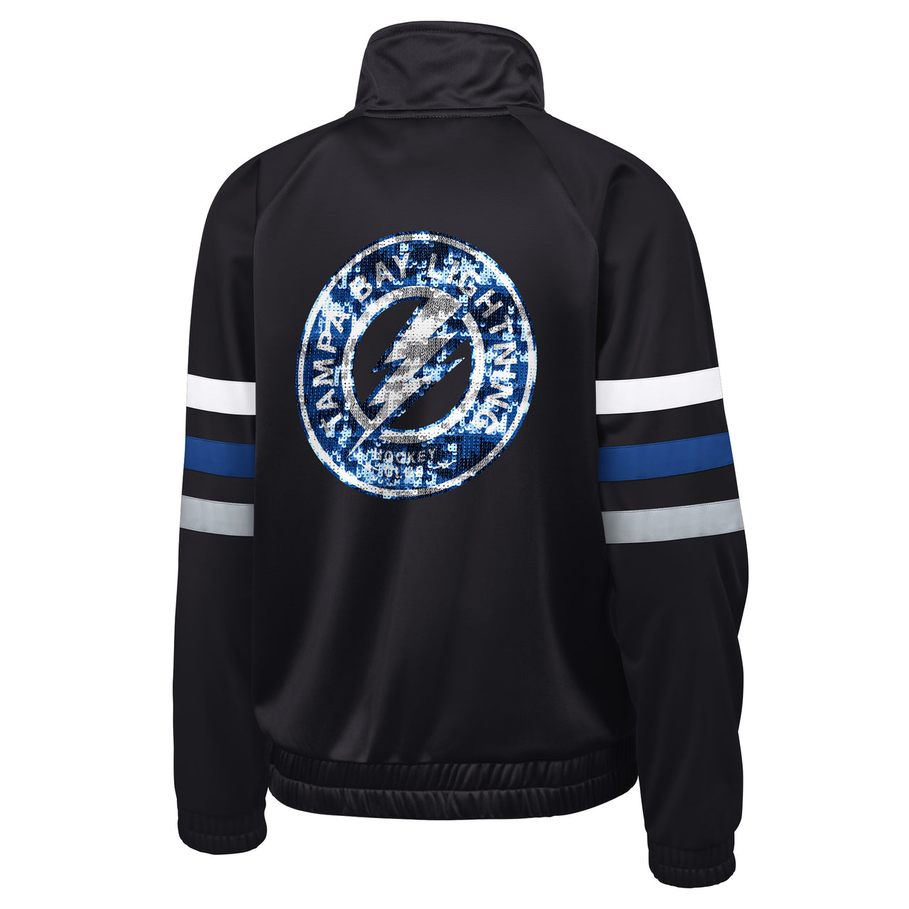 Women's Tampa Bay Lightning G-III Third Jersey Black Fan Bling Full Zip Track Jacket