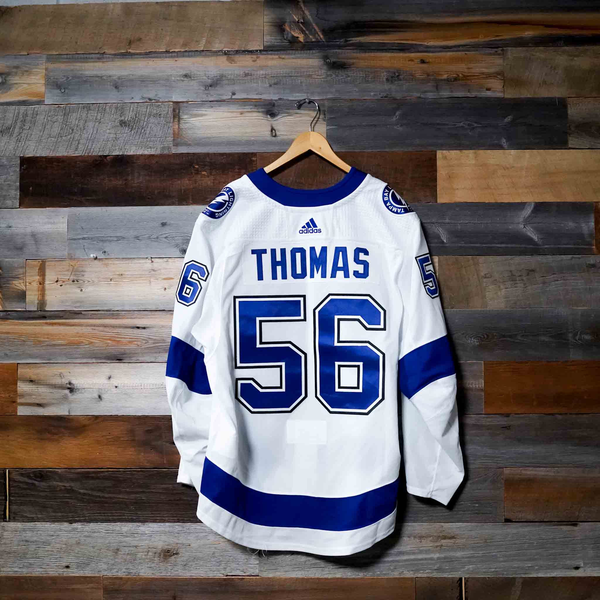 Adidas #56 Thomas 2020-21 Game-Issued Lightning Alternate Jersey (Size 56)