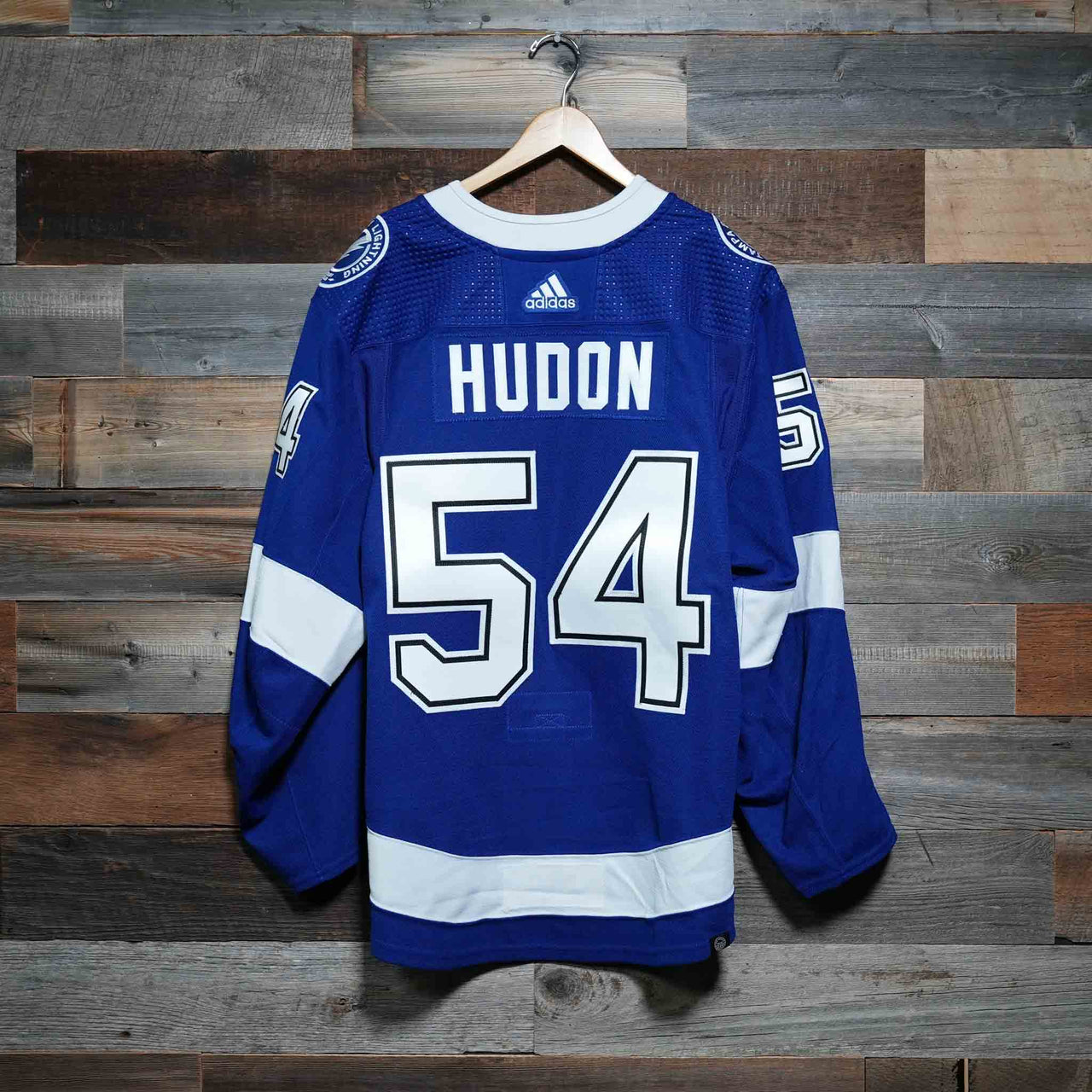 #54 HUDON 2021-22 Game-Worn Lightning Home Jersey (Size 56) Set 1