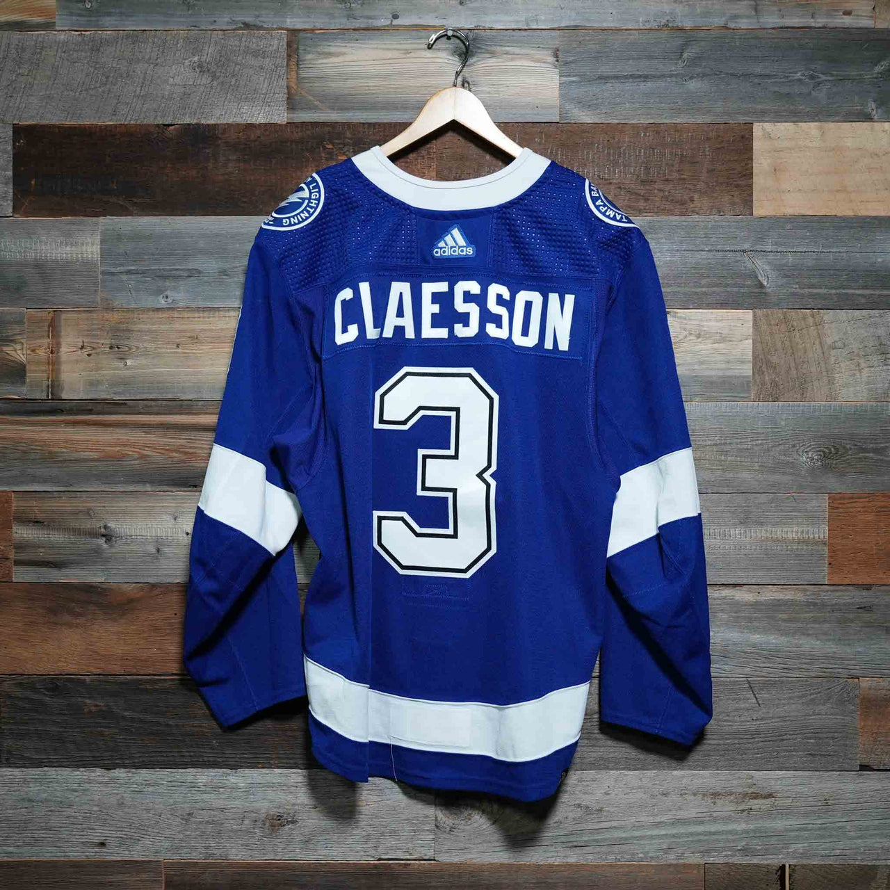 #3 CLAESSON 2021-22 Game-Worn Lightning Home Jersey (Size 56) Set 1