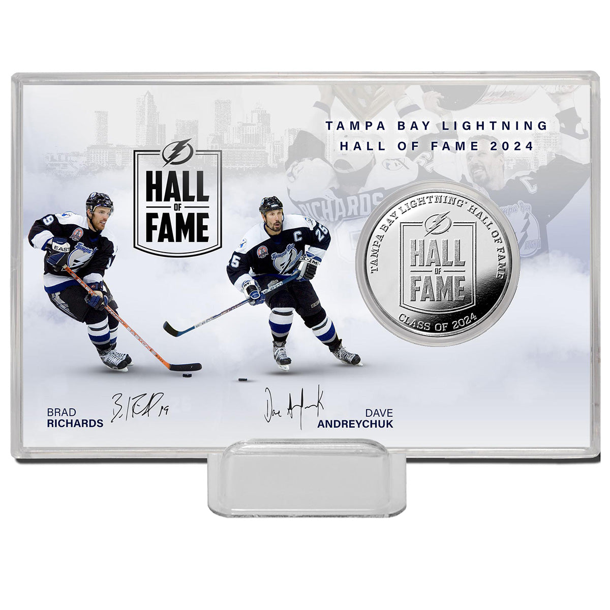 Tampa Bay Lightning 2024 Hall of Fame Highland Mint 4'' x 6'' Silver Coin Card