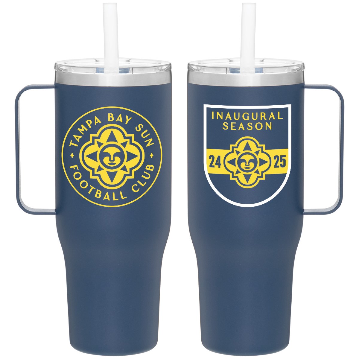 Tampa Bay Sun FC Inaugural Season 40 oz Water Bottle with Straw