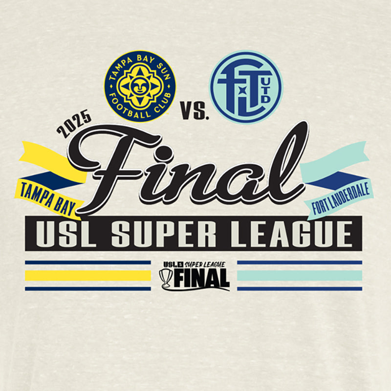 Unisex Tampa Bay Sun FC 2025 USL Super League Final Match-up Tri-Blend Tee