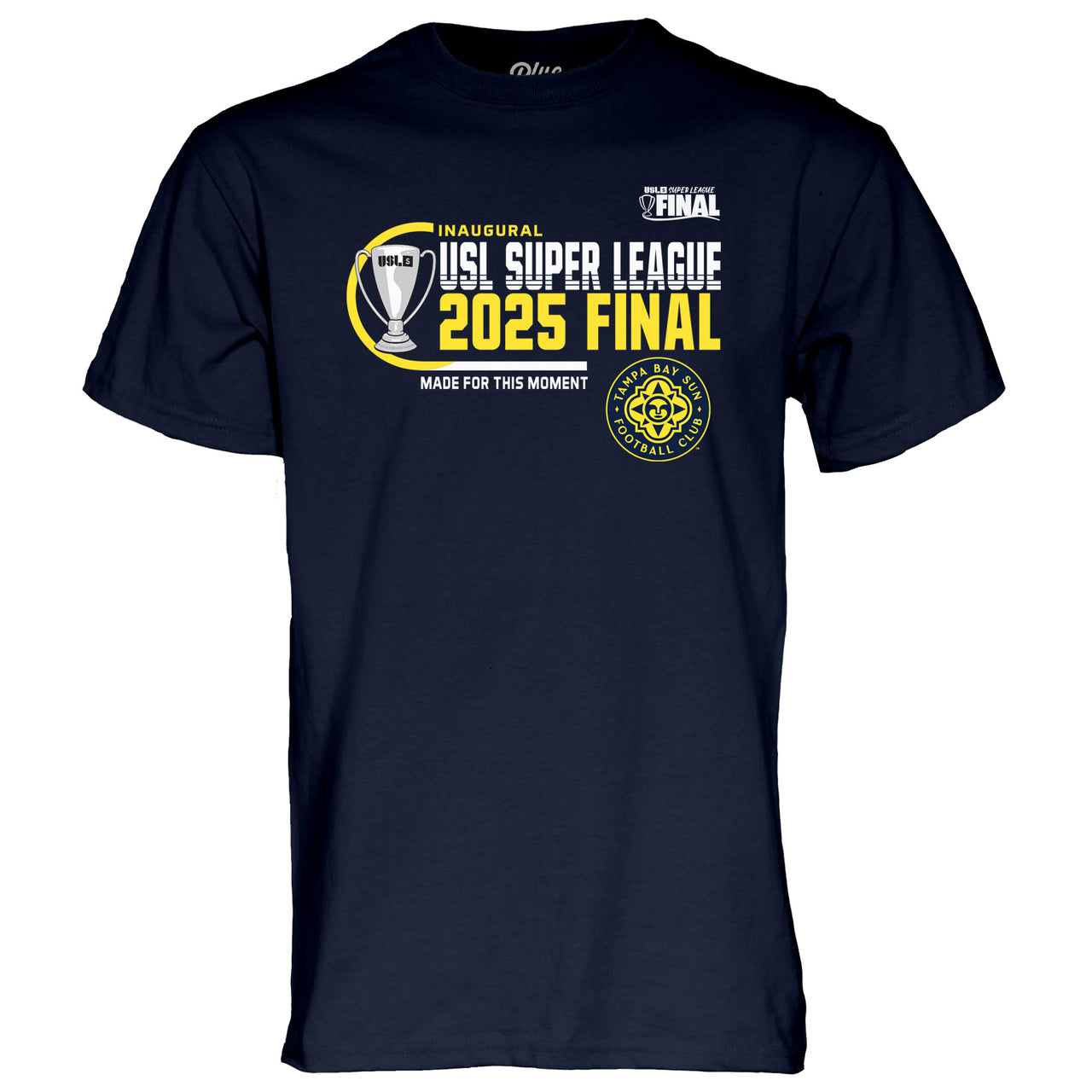 Unisex Tampa Bay Sun FC Blue 84 2025 USL Super League Final Tee