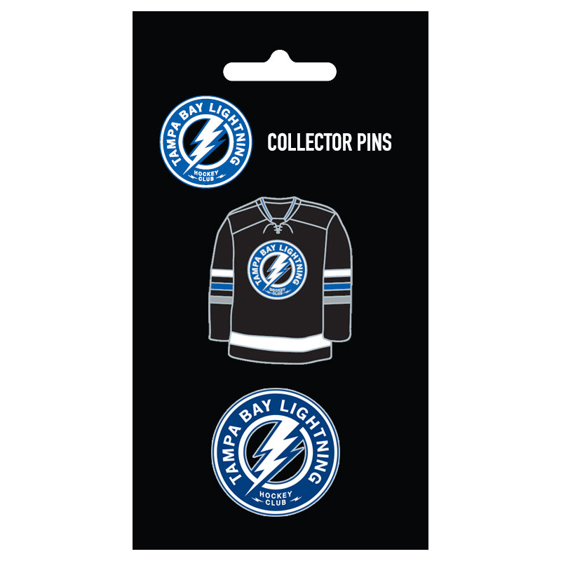 Tampa Bay Lightning Set of 2 Third Jersey Lapel Pins