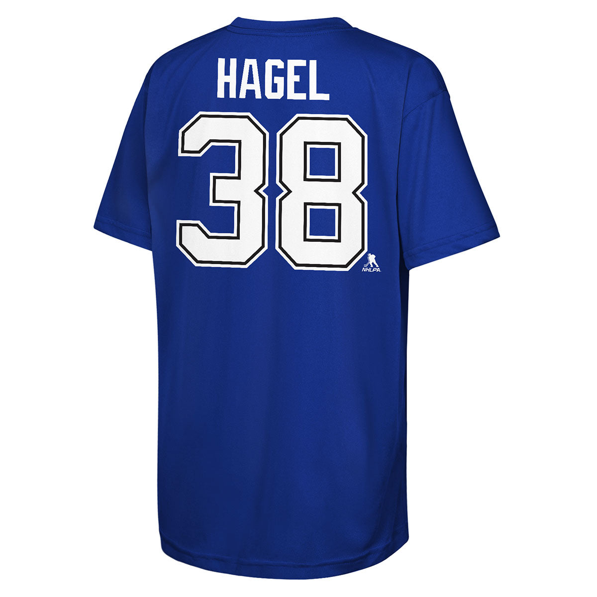Youth Tampa Bay Lightning Brandon Hagel Performance Name & Number Blue Tee