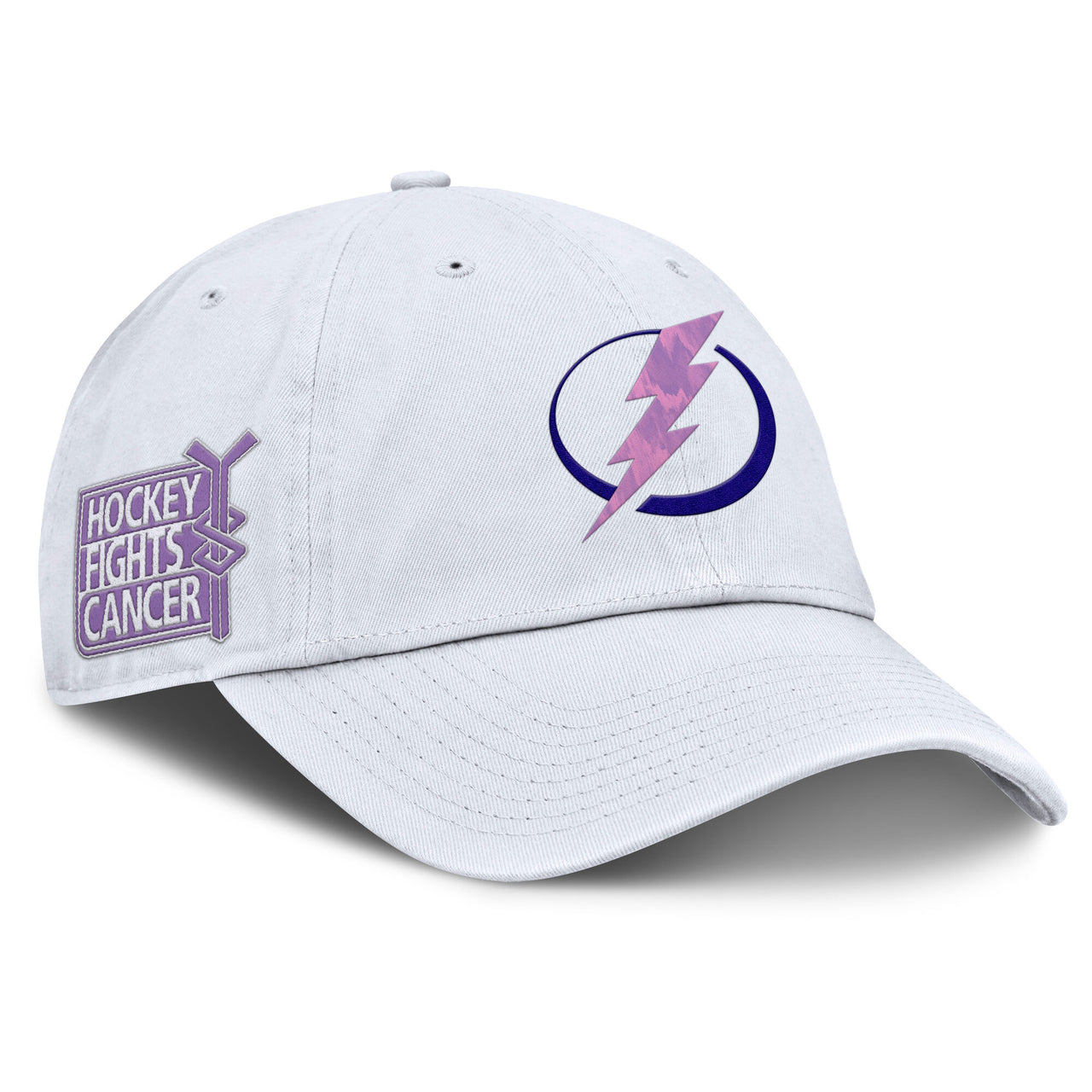 Tampa Bay Lightning Hockey Fights Cancer Authentic Pro Locker Room Adjustable Hat