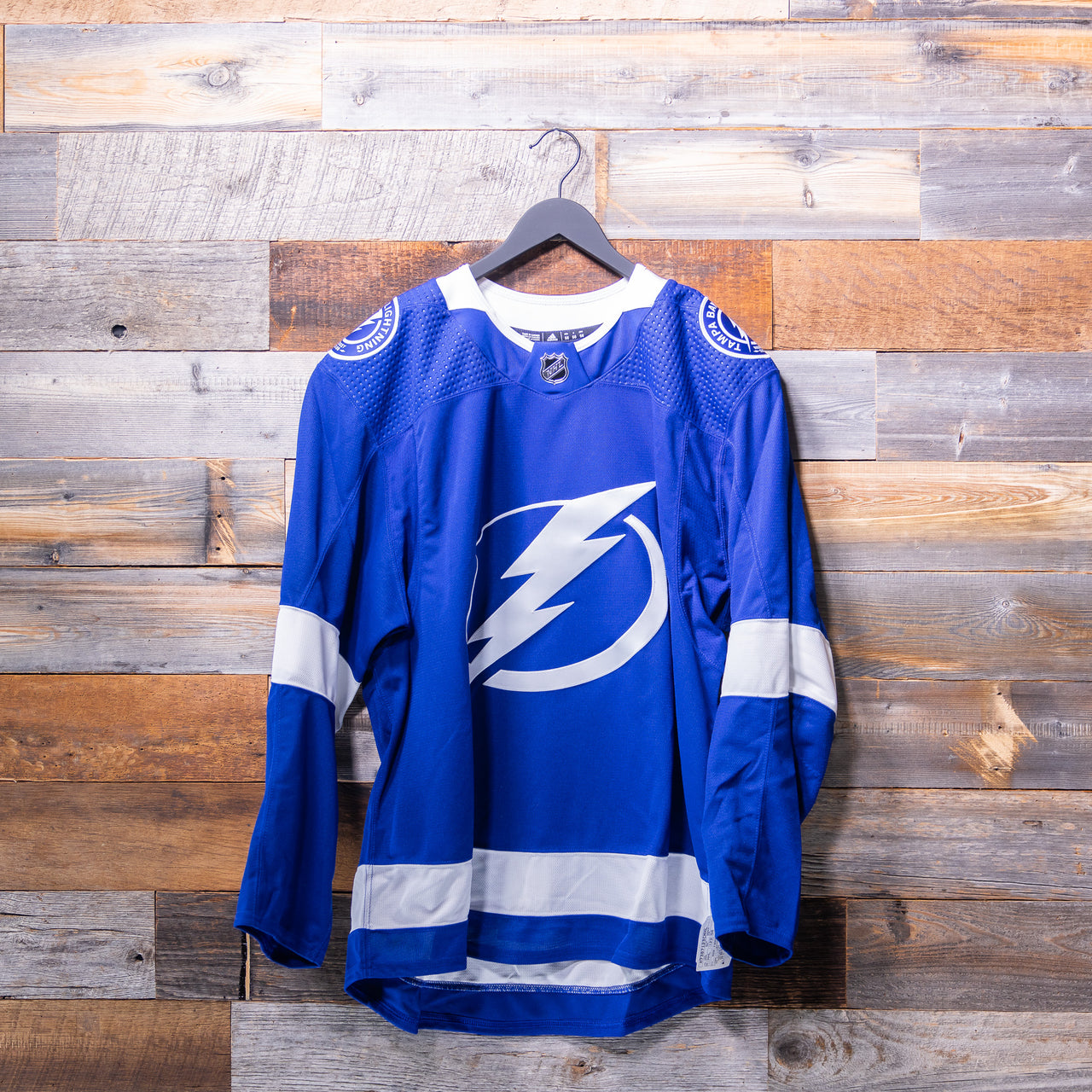 Tampa Bay Lightning adidas 2017-2021 Climalite Home Locker Room-Issued Jersey (BLANK) - Size 56, 58+, 58G ONLY