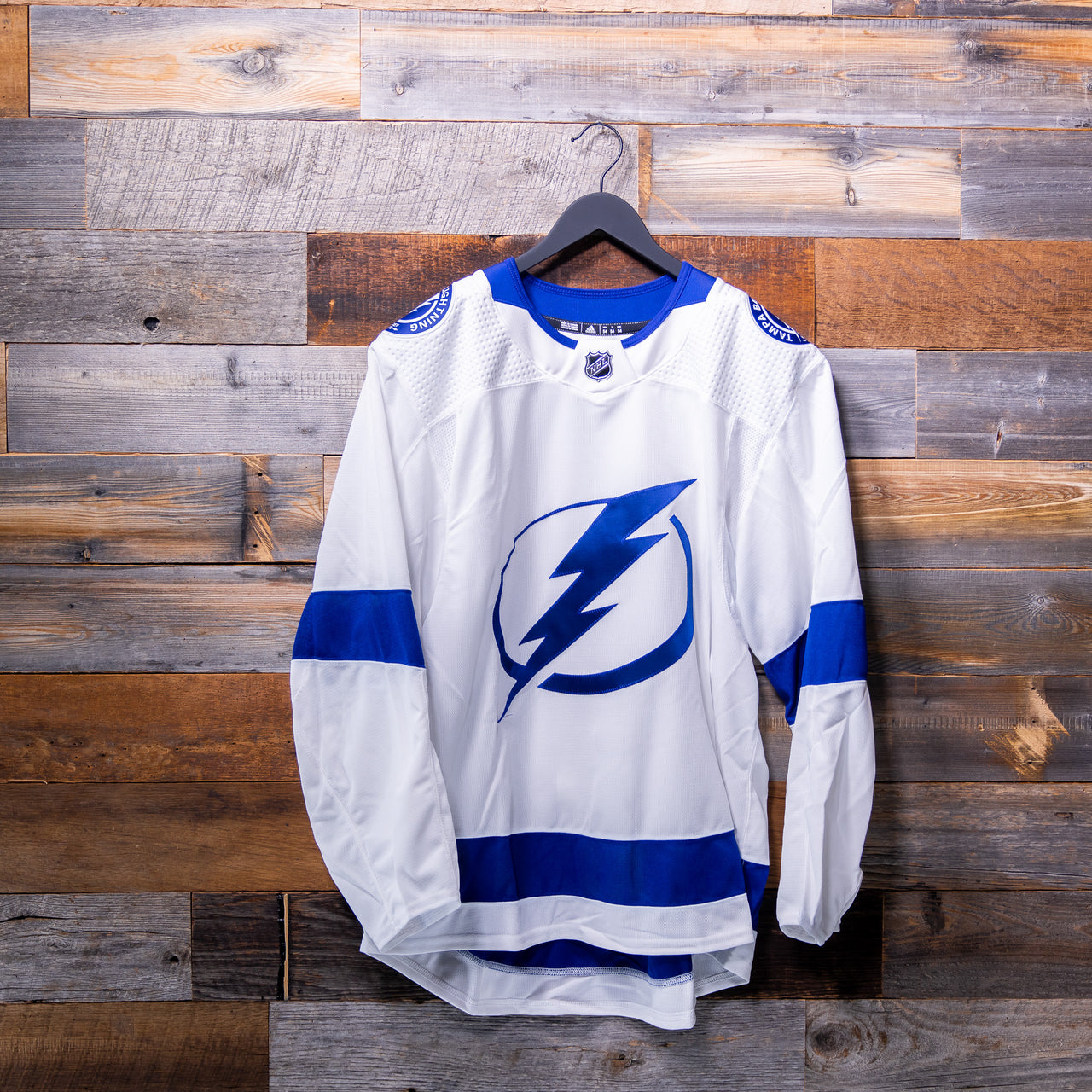 Tampa Bay Lightning adidas 2017-2021 Climalite Away Locker Room-Issued Jersey (BLANK) - Size 56 ONLY